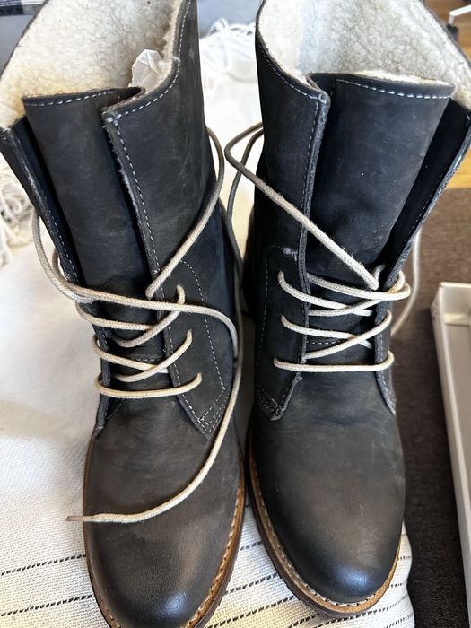 Nowe damskie buty zimowe skóra naturalna 38 – ciepłe, modne