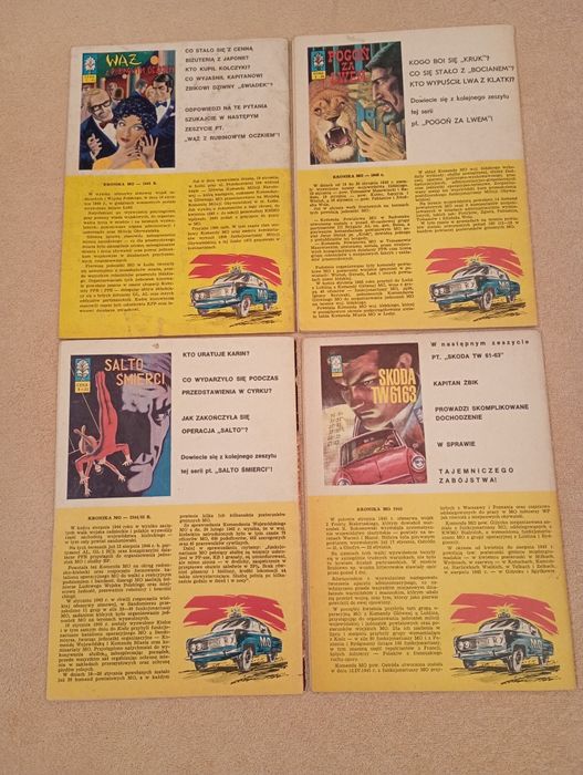 Kapitan Żbik Nocna wizyta kompletna seria 1-4. Pierwsze wydanie.