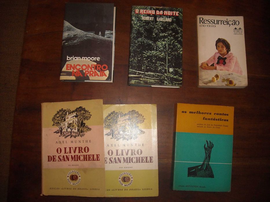 Livros diversos Gaillard, Moore, Tolstoi, Munthe, contos fantasticos