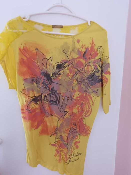 T-shirt com renda Salsa S