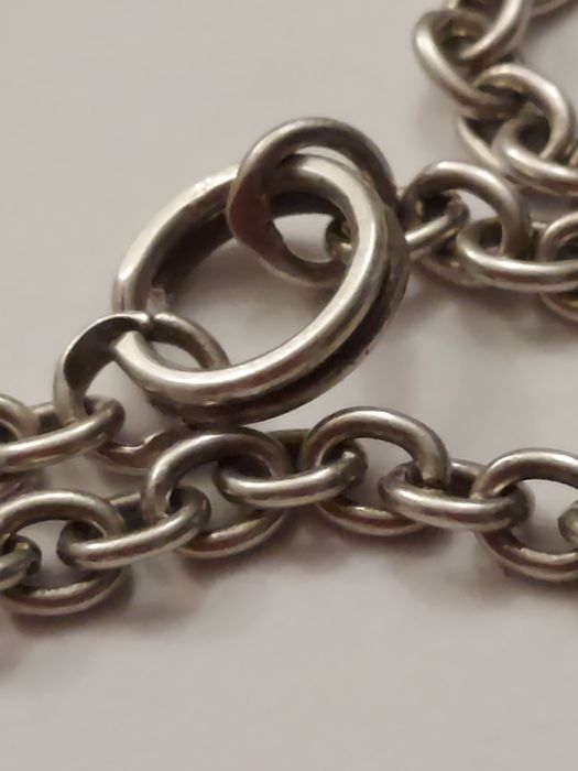 Srebrny naszyjnik szarotki duża kula