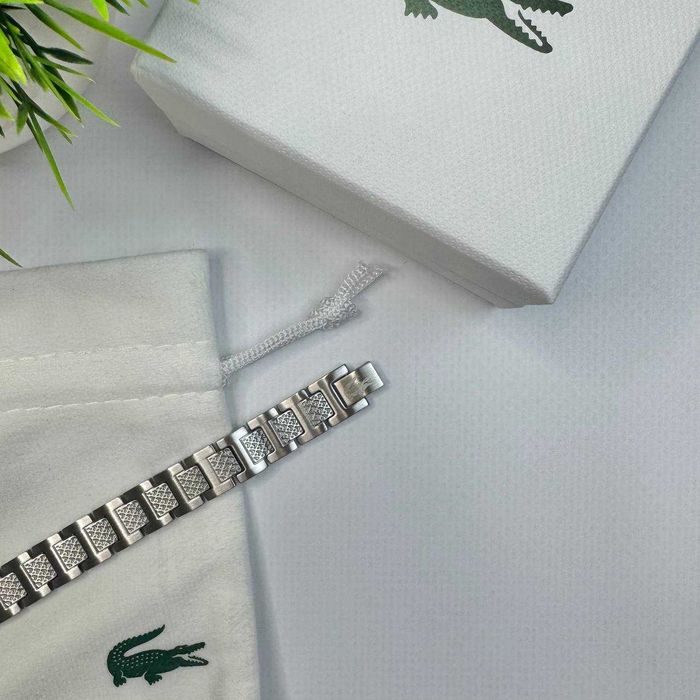 Чоловічий браслет Lacoste | Срібний Браслет Лакоста, серебряный браслет, мужской