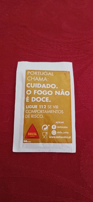Pacote de açúcar Delta Portugal chama