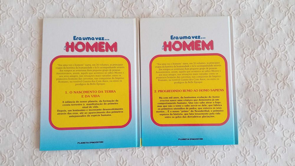 Livros Era Uma Vez o Homem 1 e 2 de Albert Barillé