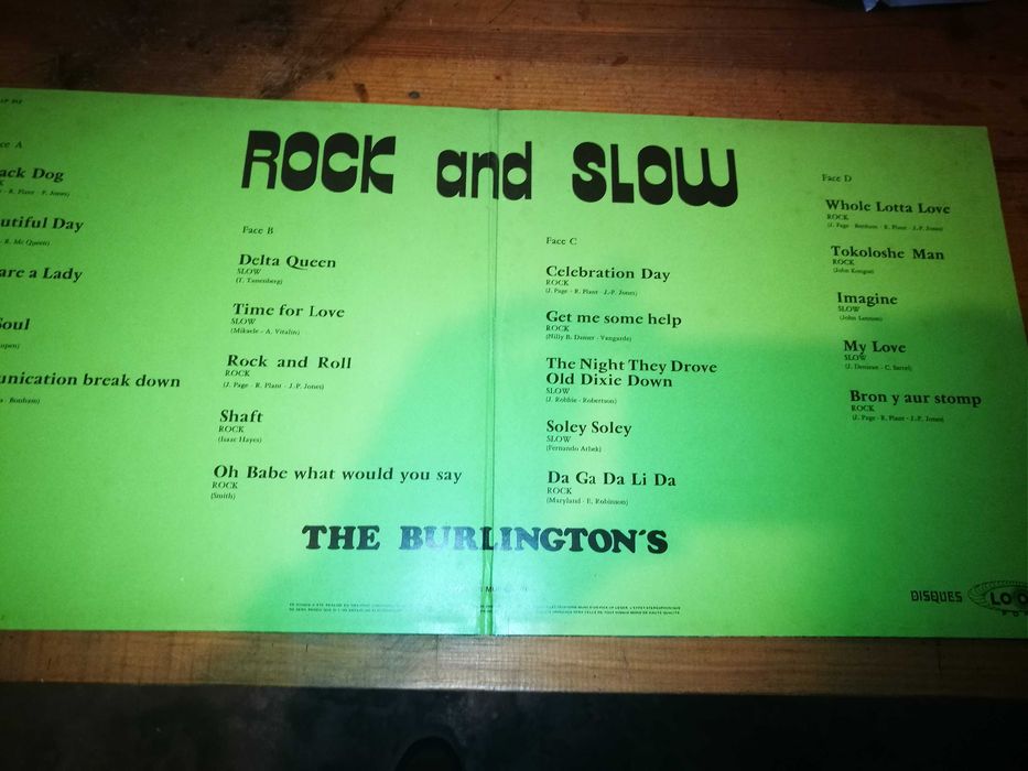 THE BURLINGTON’S (hard-rock)  - Rock And Slow (Ed Francesa)	2 X LP