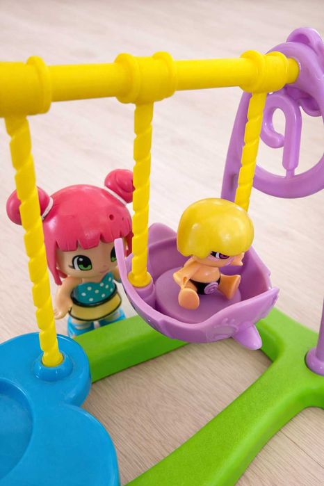 Conjunto Pinypon Parque Diversões + Unicórnio + 8 Figuras