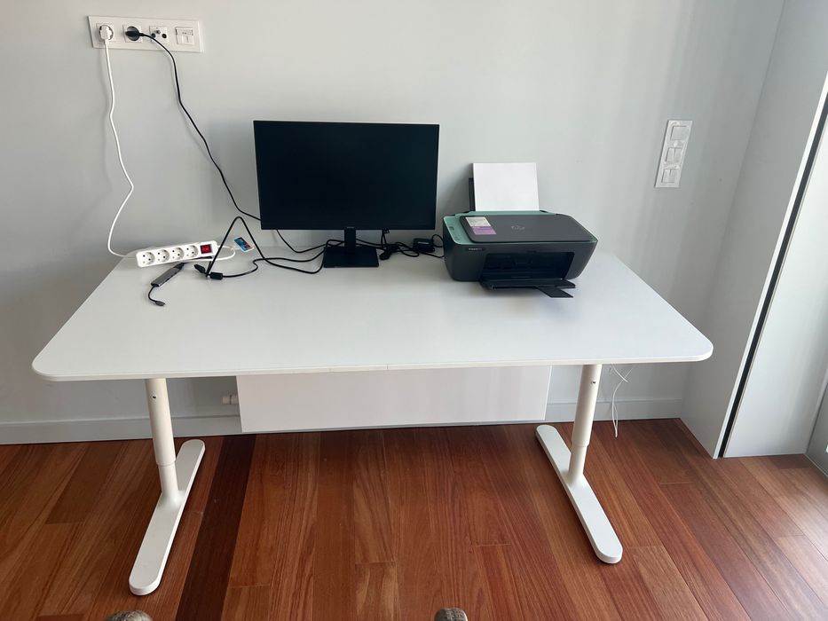 IKEA TROTTEN sit/stand desk 160*80 cm (white)