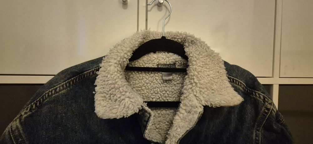 Kurtka jeansowa męska ocieplana