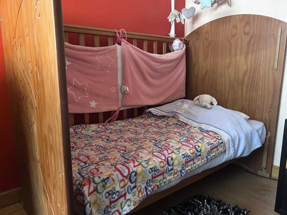 Proteções/tecidos, como novo, para grades da cama/berço