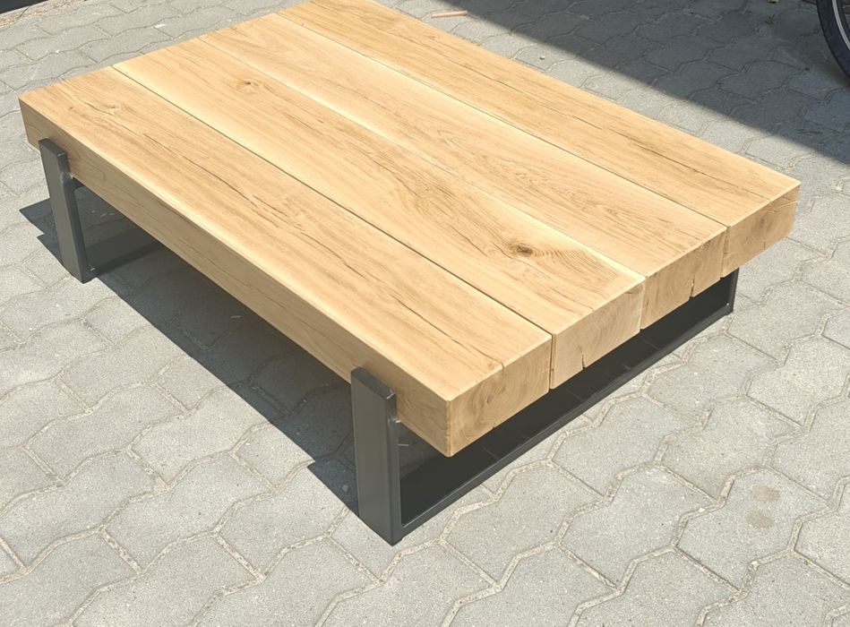 Stoliki kawowe ze strych dębowych bali stare drewno loft industrial