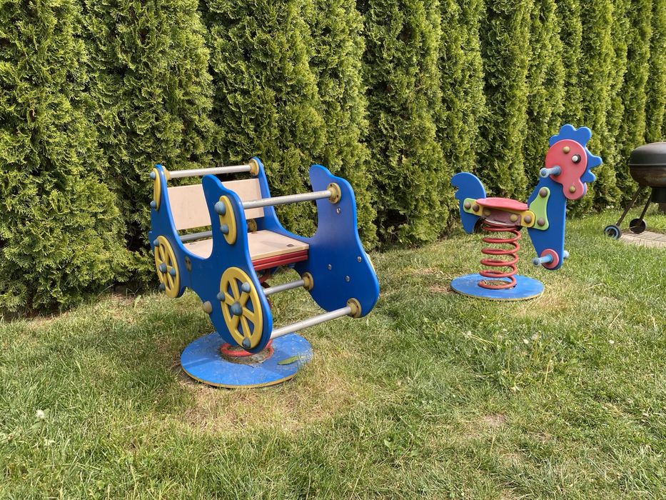 Konik bujak na spreżynie kogut plac zabaw