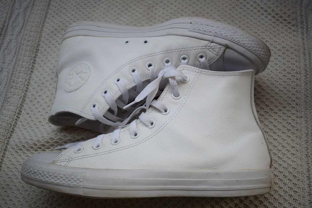 кожаные кеды кроссовки туфли хайтопы Конверс Converse р.44 28.5 см