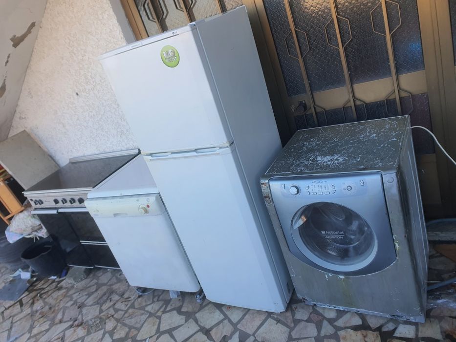 4.eletromesticos lote frigorífico LG máquinas de lavar e fogão a gás e
