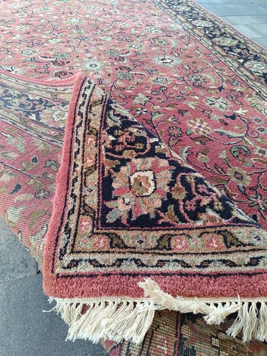 Piękny wełniany dywan Indo Ganga ręcznie tkany vintage