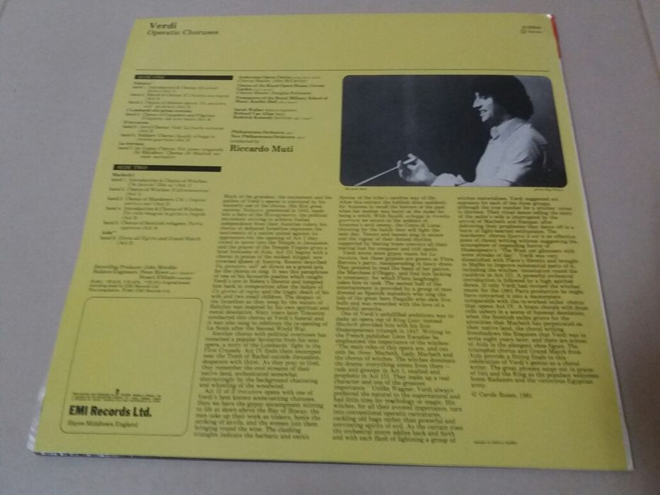 LP Vinil Riccardo Muti conducts Verdi Choruses