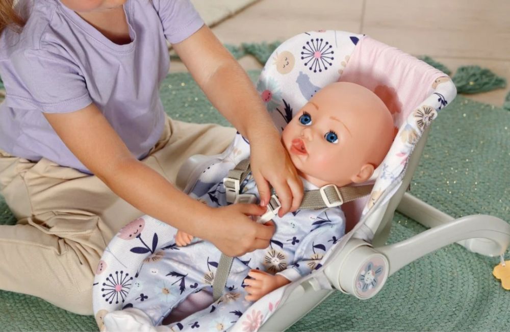 Крісло-переноска для ляльки BABY BORN 2 в 1 «Квітковий стиль» 838518