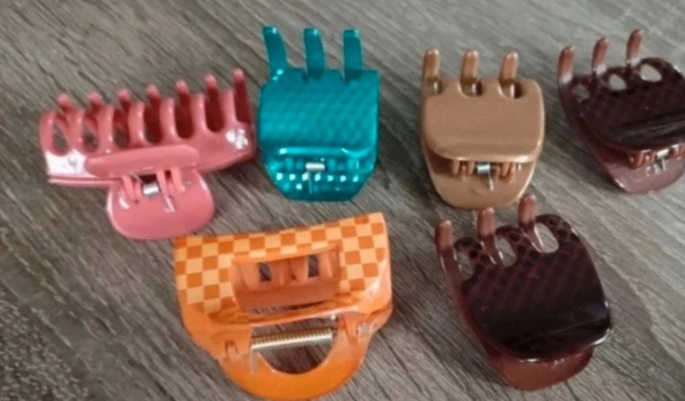 Spinki do włosów zapinki kolorowe 6 sztuk