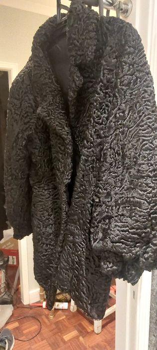 Casaco pele Astrakan verdadeiro