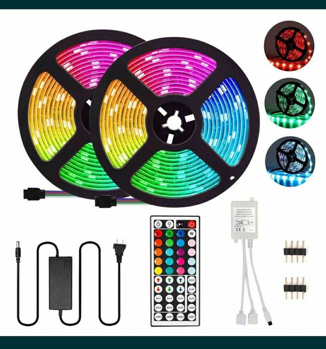 Taśma LED RGB 5050 kolorowa + pilot Bluetooth 10m