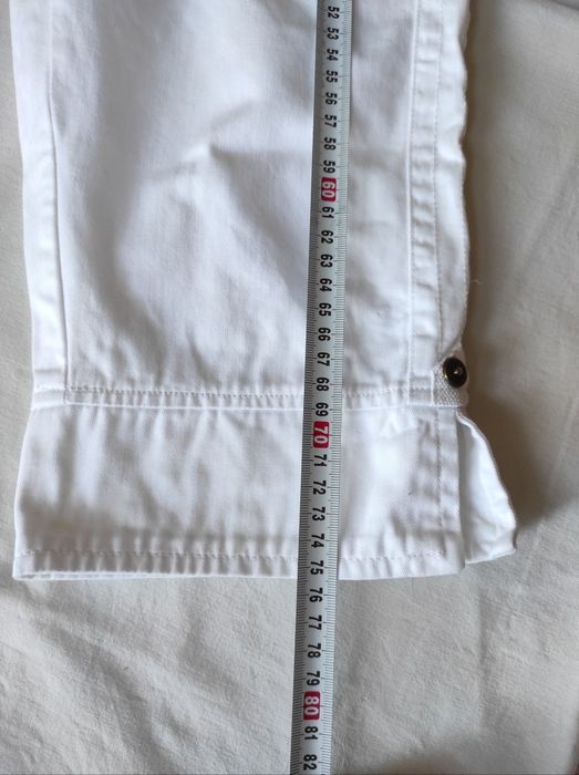 Spodnie białe bawełna Capri vintage