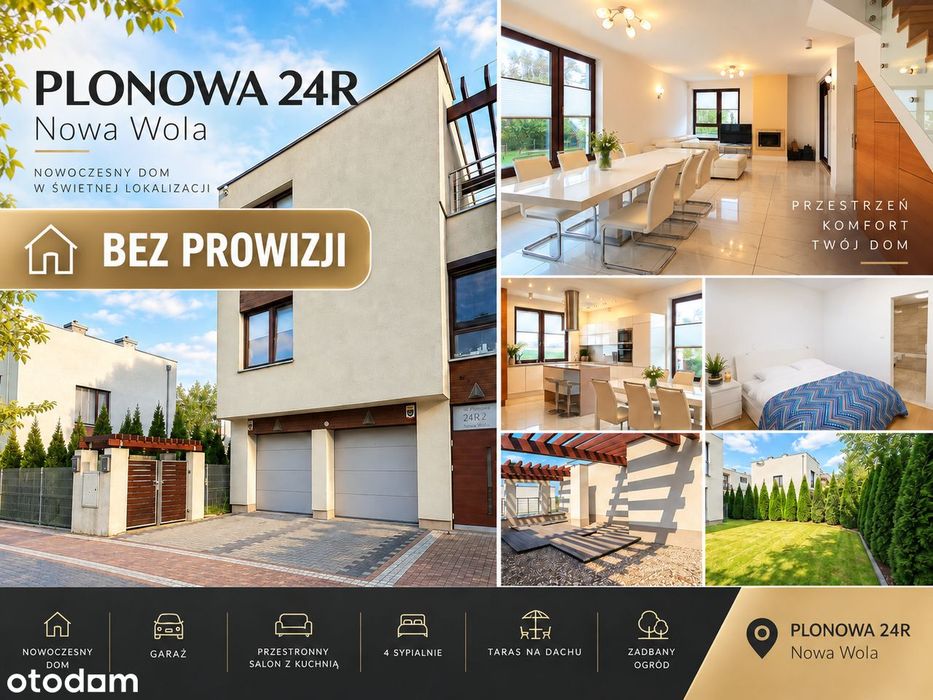 BEZ PROWIZJI | Segment z ogrodem | 4 pokoje | 2 tarasy | Nowa Wola