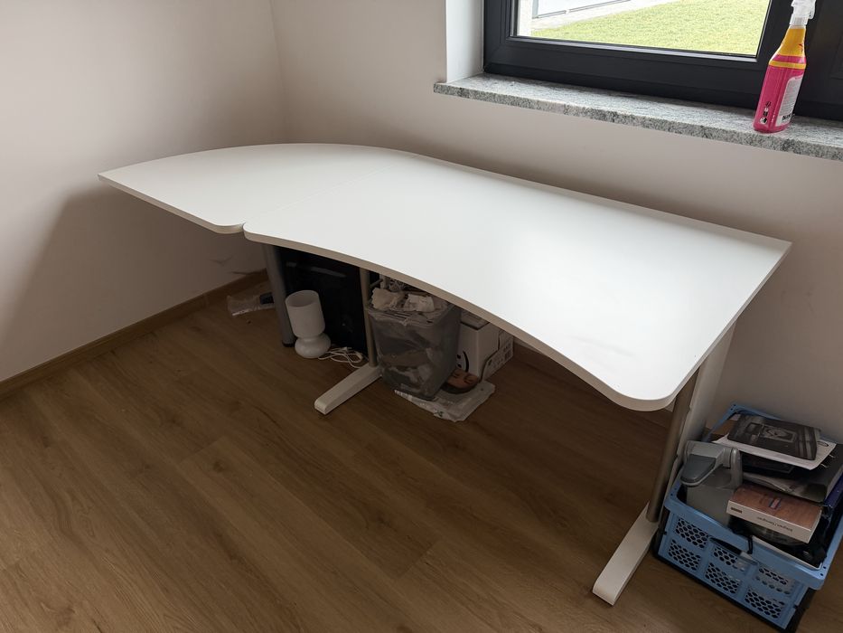 Białe biurko 200x77 cm