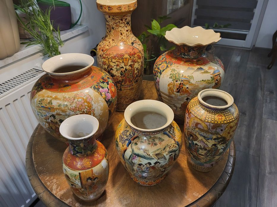 Wazony chińska ręcznie malowana porcelana 6szt