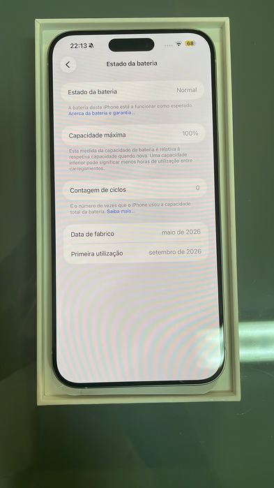 Iphone 15 pro max 256 gb branco Novo