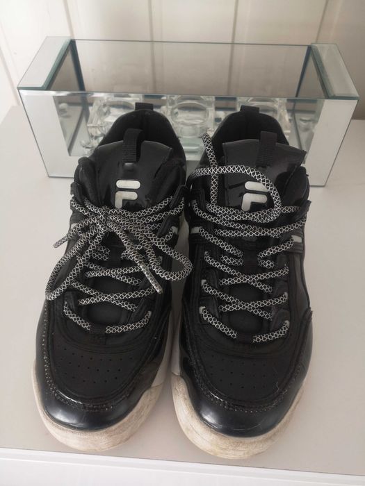 Adidasy buty fila czarno biale