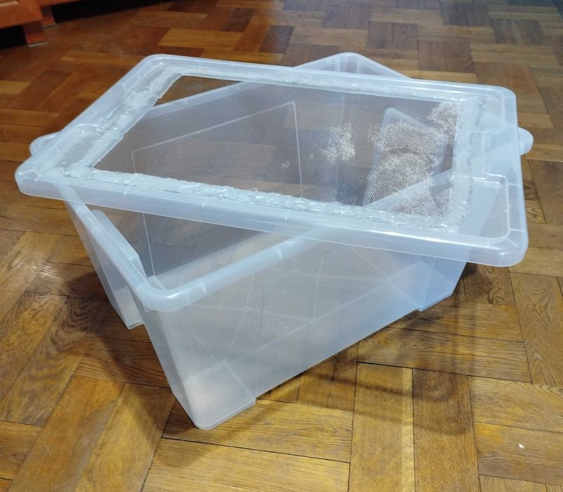 Duże Pudełko Terrarium dla Gada Ptasznika Karmówki 28 x 52,5 x 36cm
