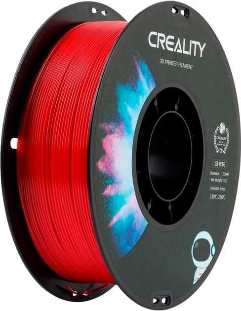 PETG пластик Creality філамент для 3D принтера 1.75 мм 1 кг Червоний