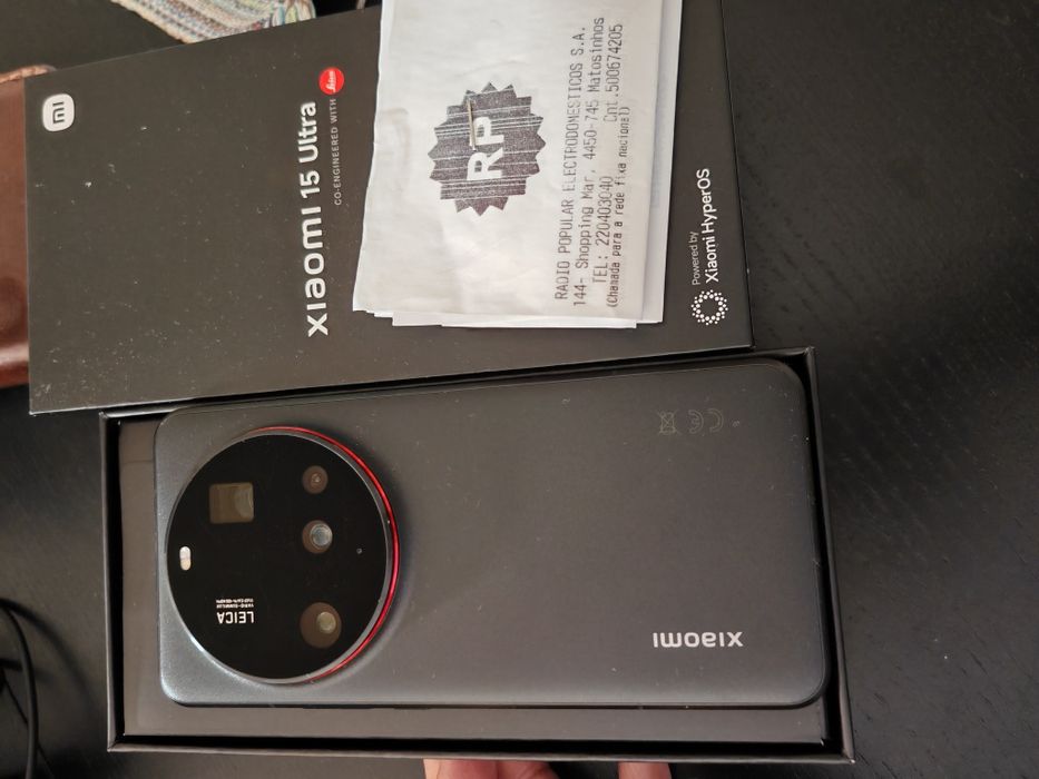Xiaomi 15 Ultra 16GB 512GB Preto como novo factura e garantia