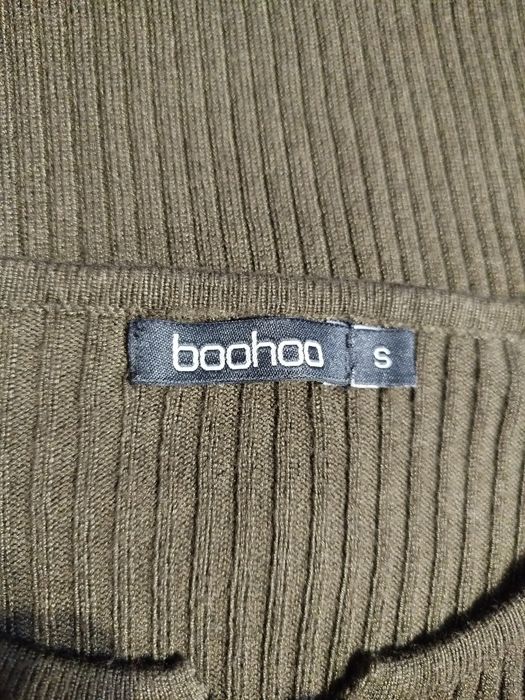 Кардиган Boohoo в стиле Pinterest / Chocolate Ribbed Top / Размер S