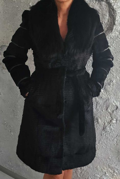 Włoskie futerko długie lis naturalny roz 40-42