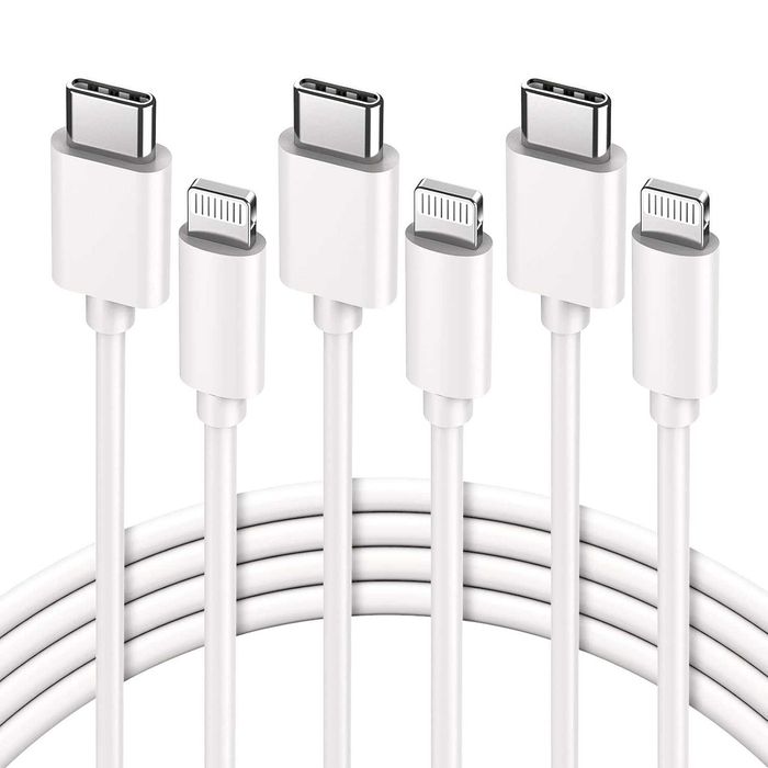 Zestaw kabli USB typ C - Apple Lightning Spigen 3Pack 2 m