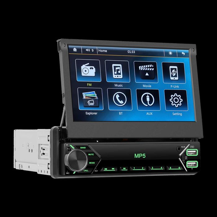 Radio 1 din  bluetooth USB FM video tátil mirror link