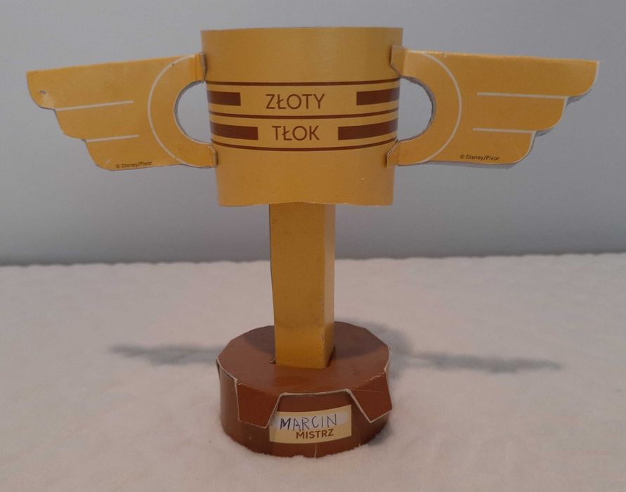Puchar Złoty Tłok, Auta, Cars, Praca plastyczna, 15cm (Handmade)