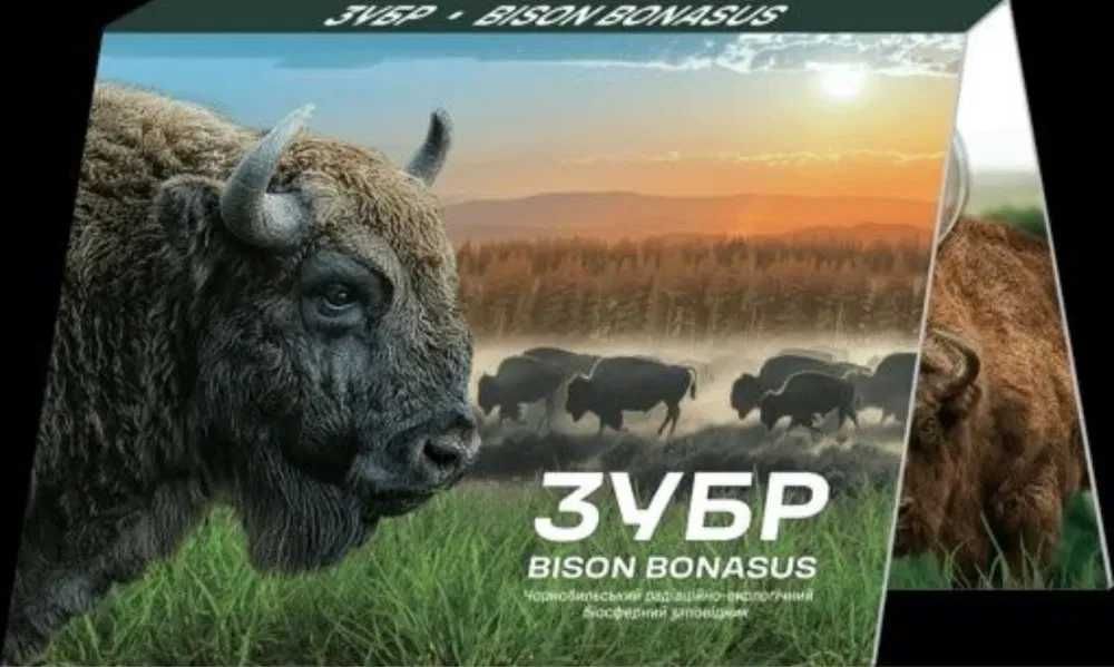 Монета Зубр. Чорнобиль. Відродження. у сувенірному пакованні