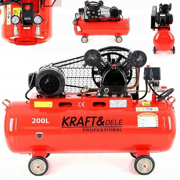 Kompresor olejowy 200l 5,9KM 400V 2TŁOKI MOCNA JAKOŚĆ KD407