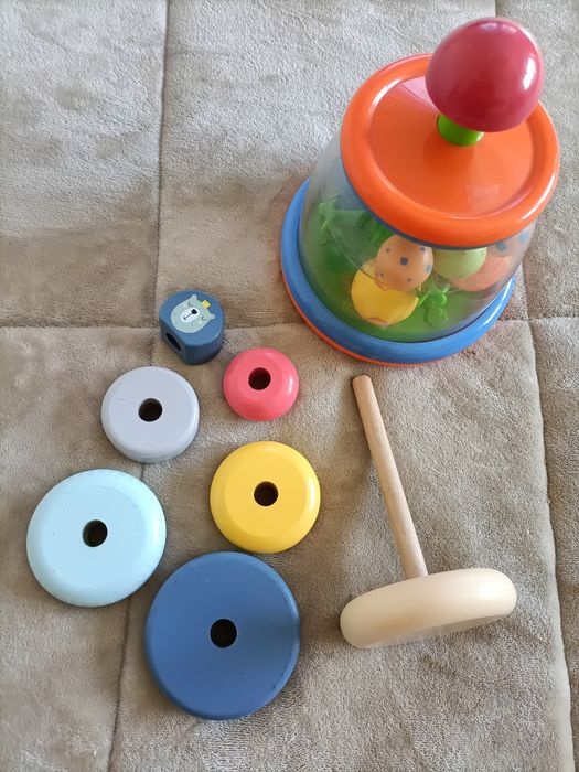 Lote brinquedos bebé encaixe e bolinhas