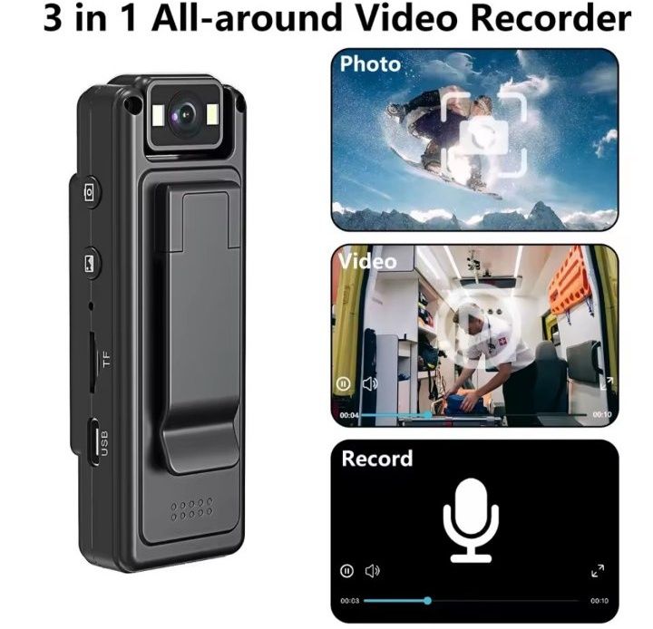 Jozuze L12 нательная камера наблюдения  1080Р