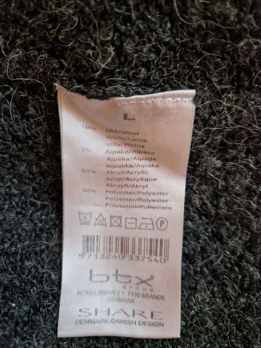 długi sweter z wełną i alpaką