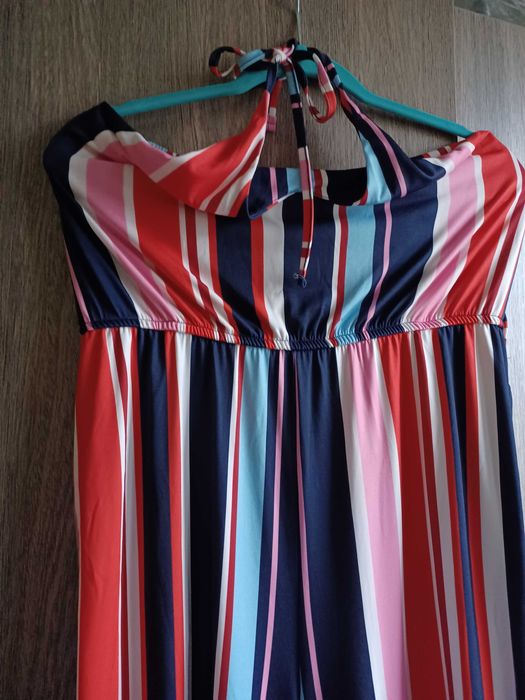 Kombinezon paski karnawał bal przebierańców lata 70te