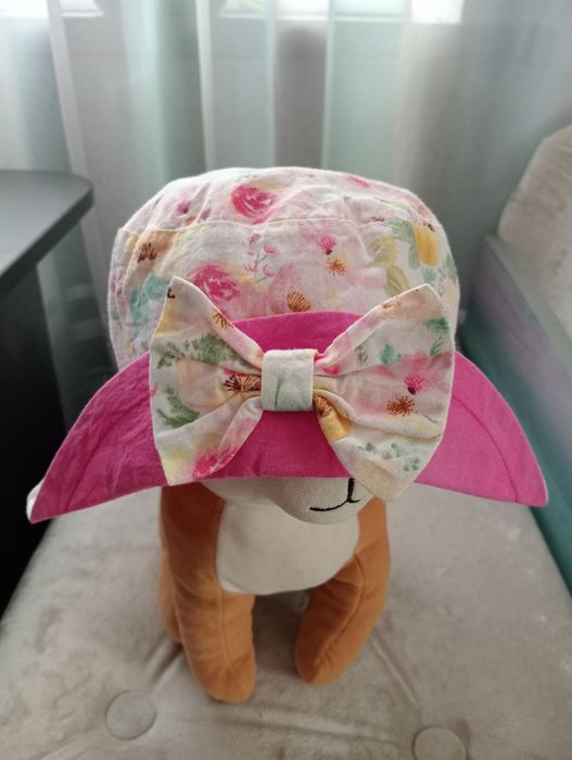 Летние панамы, косынки на девочку 44-46см