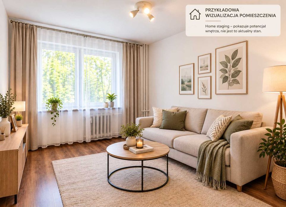 Przytulne 3-pokojowe mieszkanie 50,57 m² na wysokim parterze | ul. Wiązowa, Katowice (granica Bogucic i Koszutki)