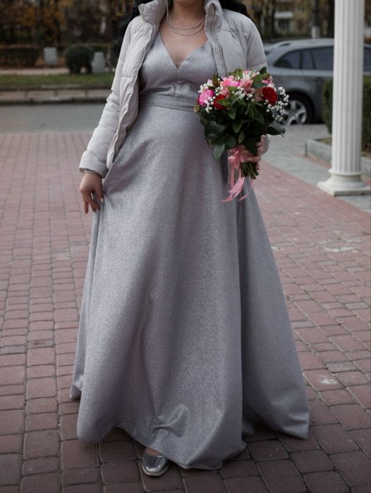 Сукня довга з блискітками