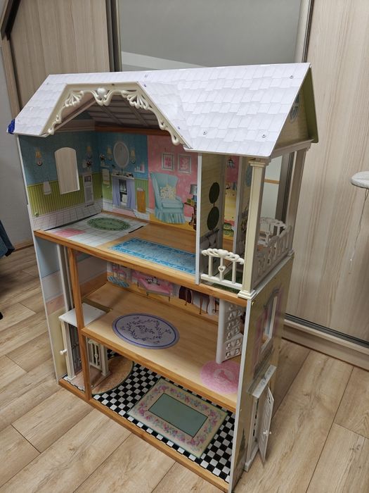 Drewniany domek dla lalek Barbie duży 120 cm