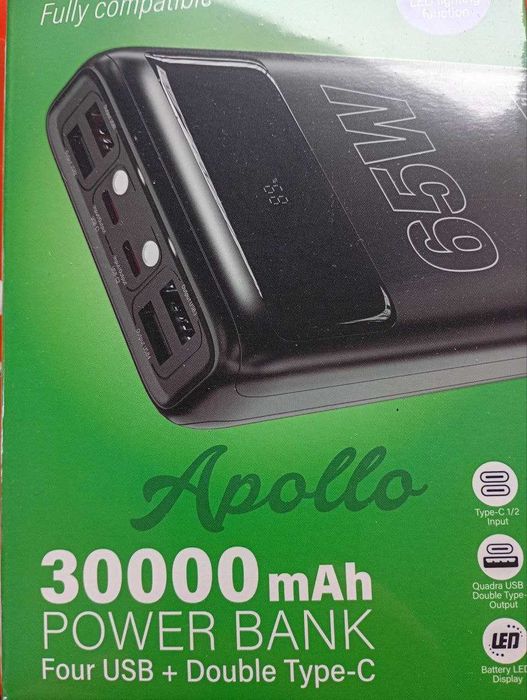 Павербанк HOCO DB81 Apollo 65W 30000 mah+кабель HOCO 60W /у комплекті/