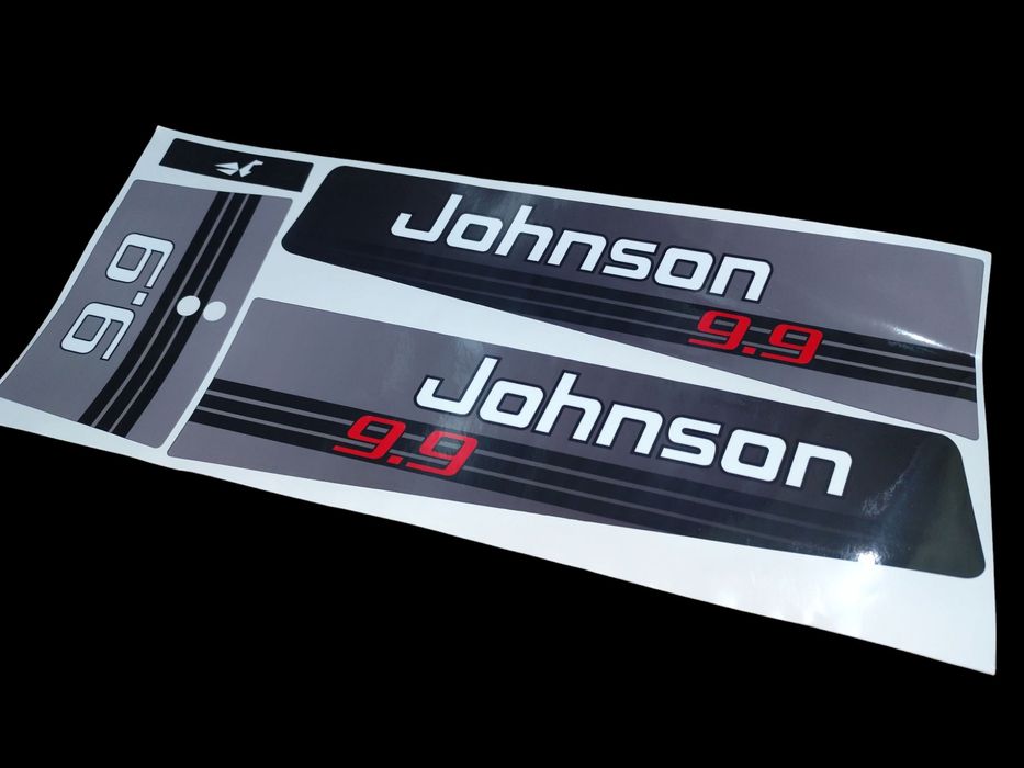 Наклейки на лодочный мотор Джонсон 9.9 9,9 johnson