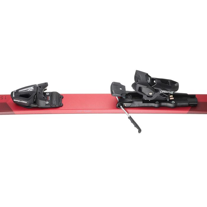 SKIS DE PISTA HOMEM COM FIXAÇÃO - CROSS 150 - VERMELHO E BORDEAUX